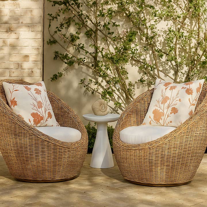 Mama and Tochter - Wholesale Chair Cushion - Waterproof Outdoor Cushion Cover - Neutral Floral