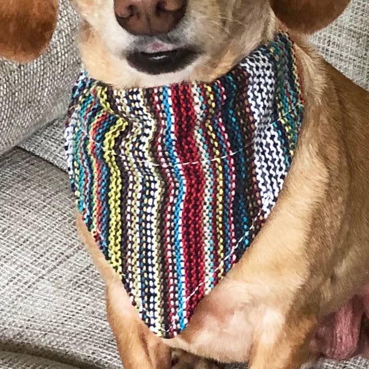 Dog Bandana Small - Bohemian Multicolor Woven for wholesale by Walking Palm