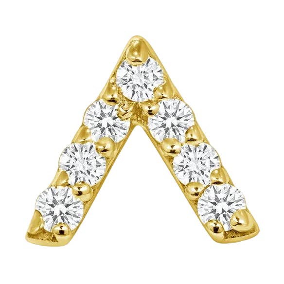 Lambda – 14K Guld Trådlös/Trådad Ände för wholesale av Piercing-zone