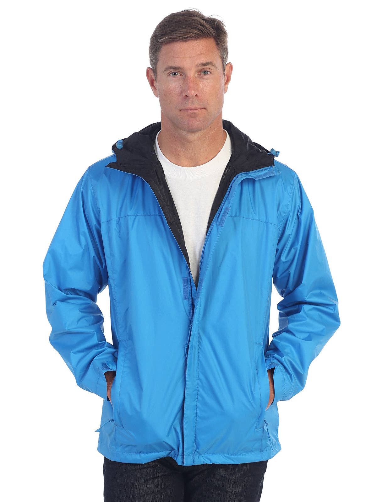 b-one inc - Venta al por mayor Chaqueta - Hombre - Chaqueta impermeable para hombre con capucha y cierre completo GBJA9457