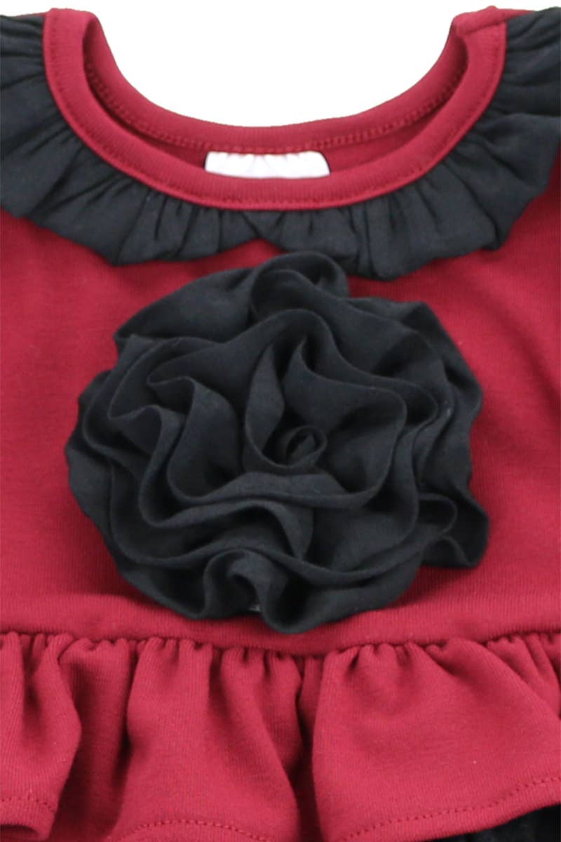 SISSYMINI - Vendita all'ingrosso Vestito - Bambini - Abito a maniche lunghe con volant a peplo per bambine e bambine | LV3617