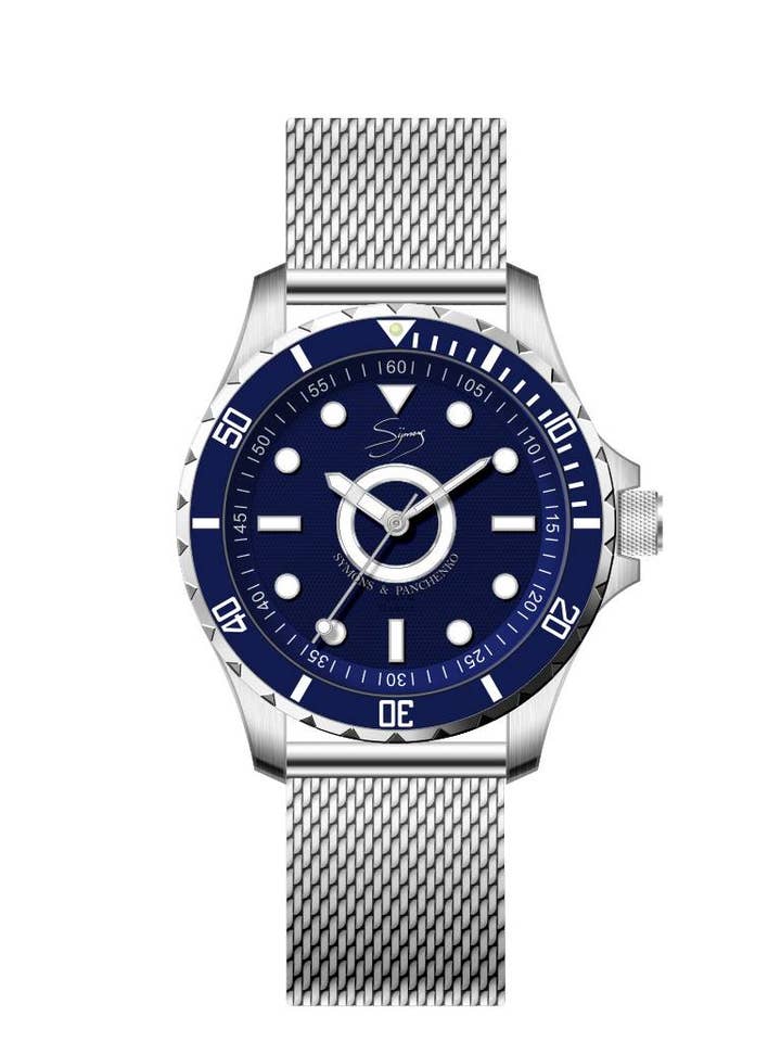 Power Mesh Navigli prata escovado 3 mãos 10 ATM por atacado de Symons & Panchenko