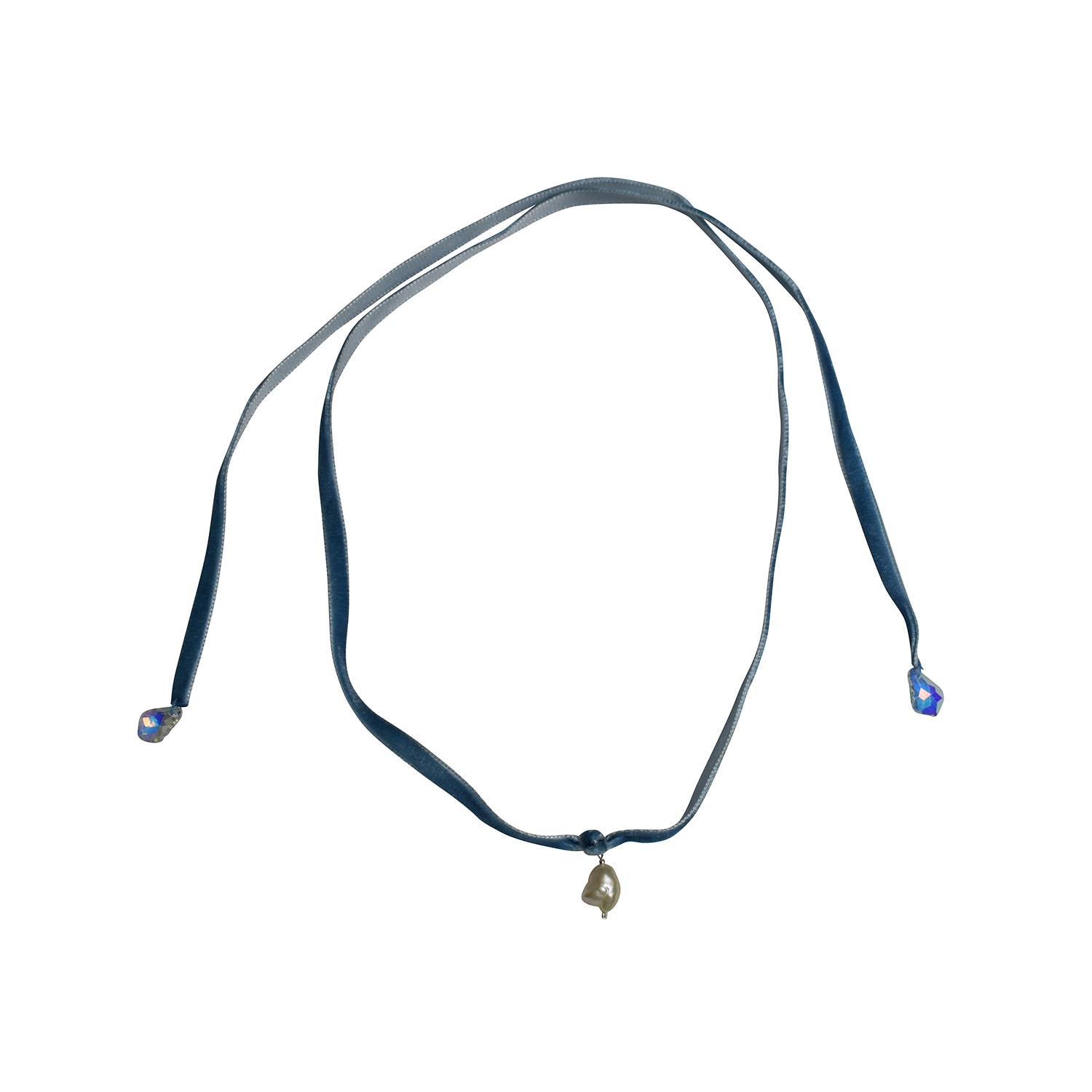 No Wallflower Project – wholesale Choker/collar – Freshwater Pearl Velvet Choker7