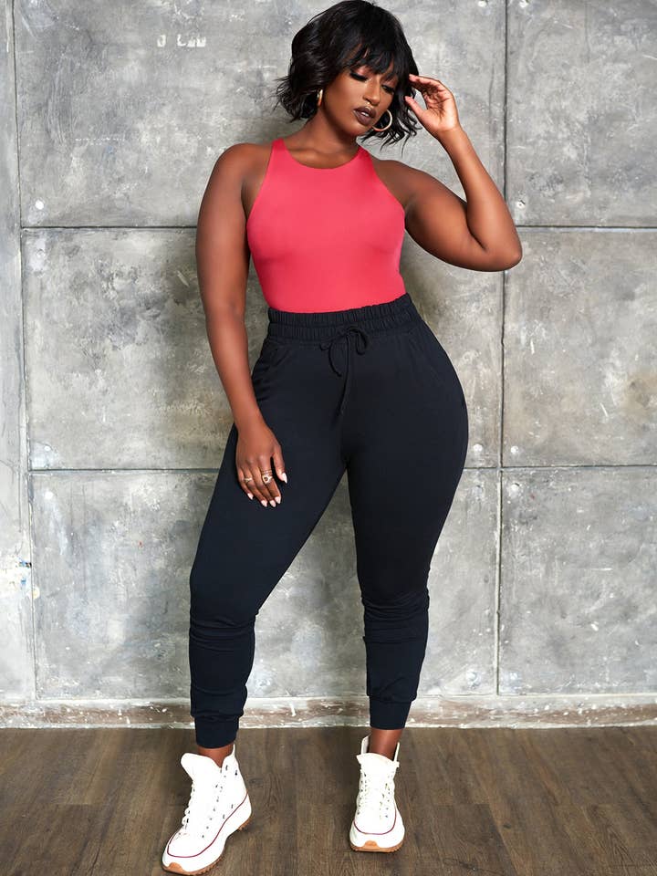 Essential Drawstring Joggers W. Pockets - Black for wholesale on Faire1