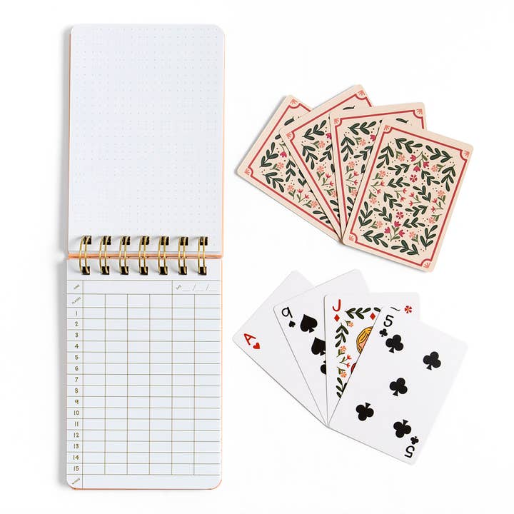 Pippi Post - Wholesale Playing Cards - Floral Game Night Set of Playing Cards & Notebook3