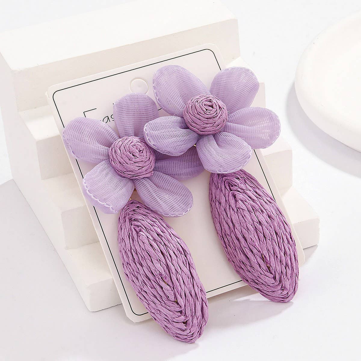 DOUBLJU - Wholesale Dangle Earrings - HANDMADE SWEET FLOWER ALMOND EARRINGS_CWAJE30491