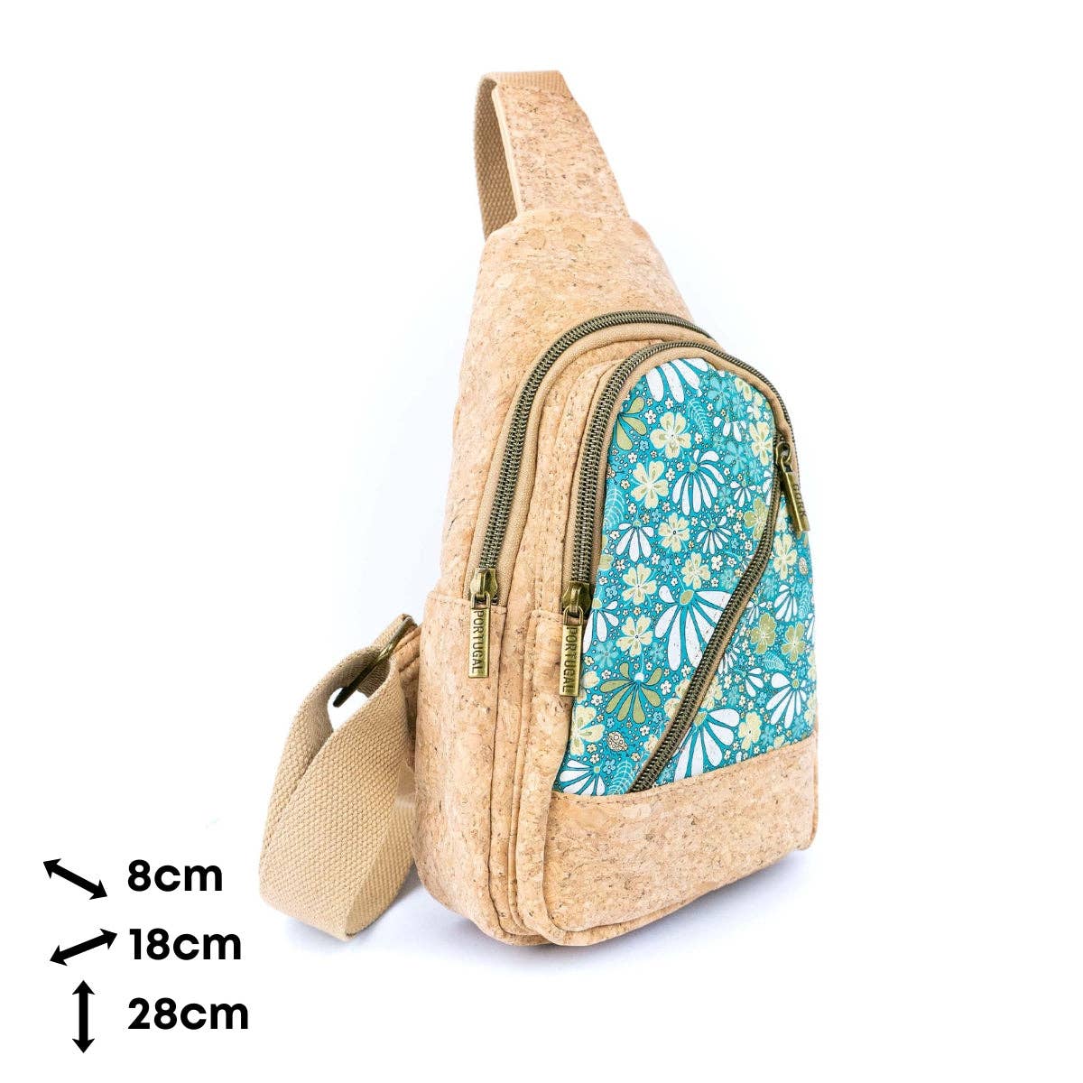 Meninas Bonitas Cork - Wholesale Crossbody Bag - Women's - Cork Sling Bag with Printed Front Panel  BAG-23695