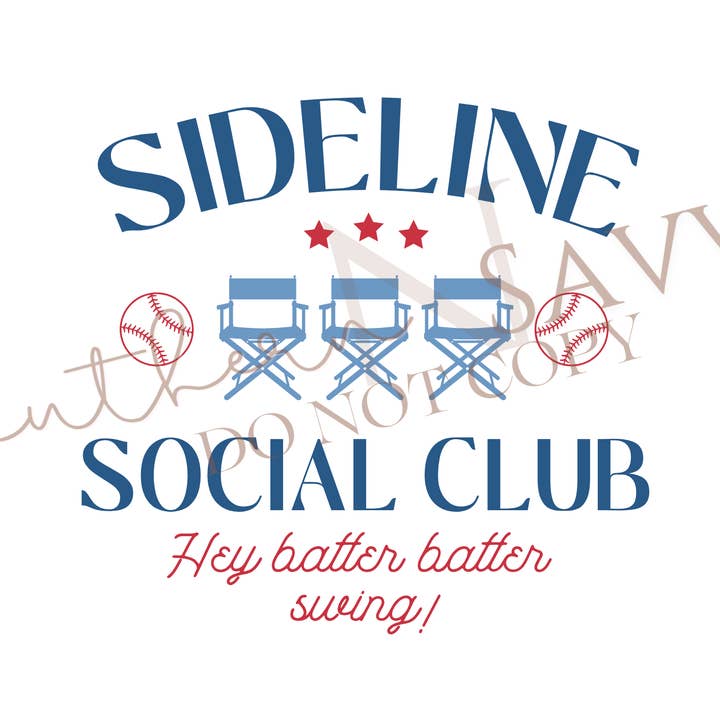 Club Social de Béisbol Side Line UV DTF & DTF para venta al por mayor de Southern N Savvy