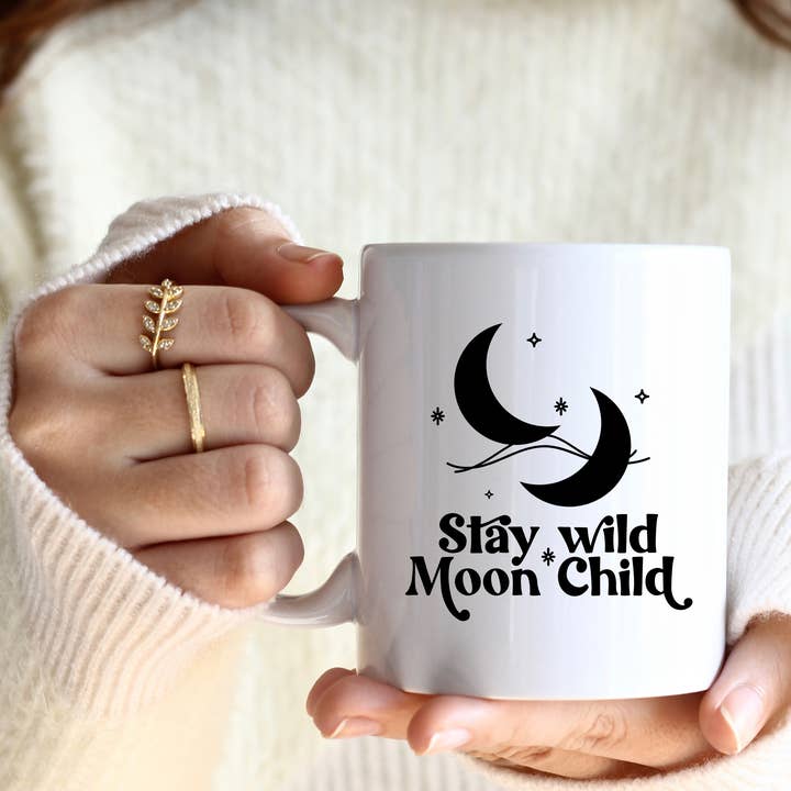 Stay Wild Moon Child Mug for wholesale by Bespell & Co.