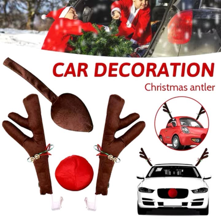 Hey Shop - Wholesale Christmas Decoration - Reindeer antlers for car, Christmas antlers, illuminated ant0