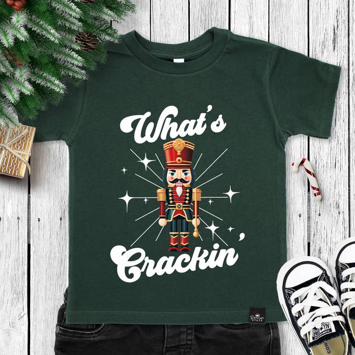 What's Crackin' Nutcracker Boy's Christmas T-Shirt for wholesale by Sonrise State