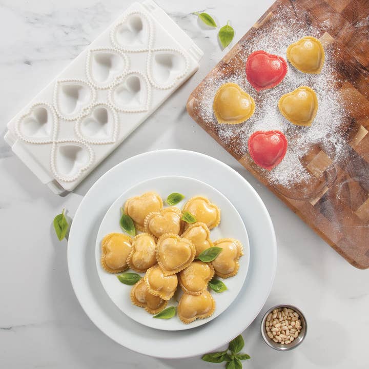 CucinaPro Mini 2" Heart Shaped Ravioli Molds - Makes 8 for wholesale by CucinaPro