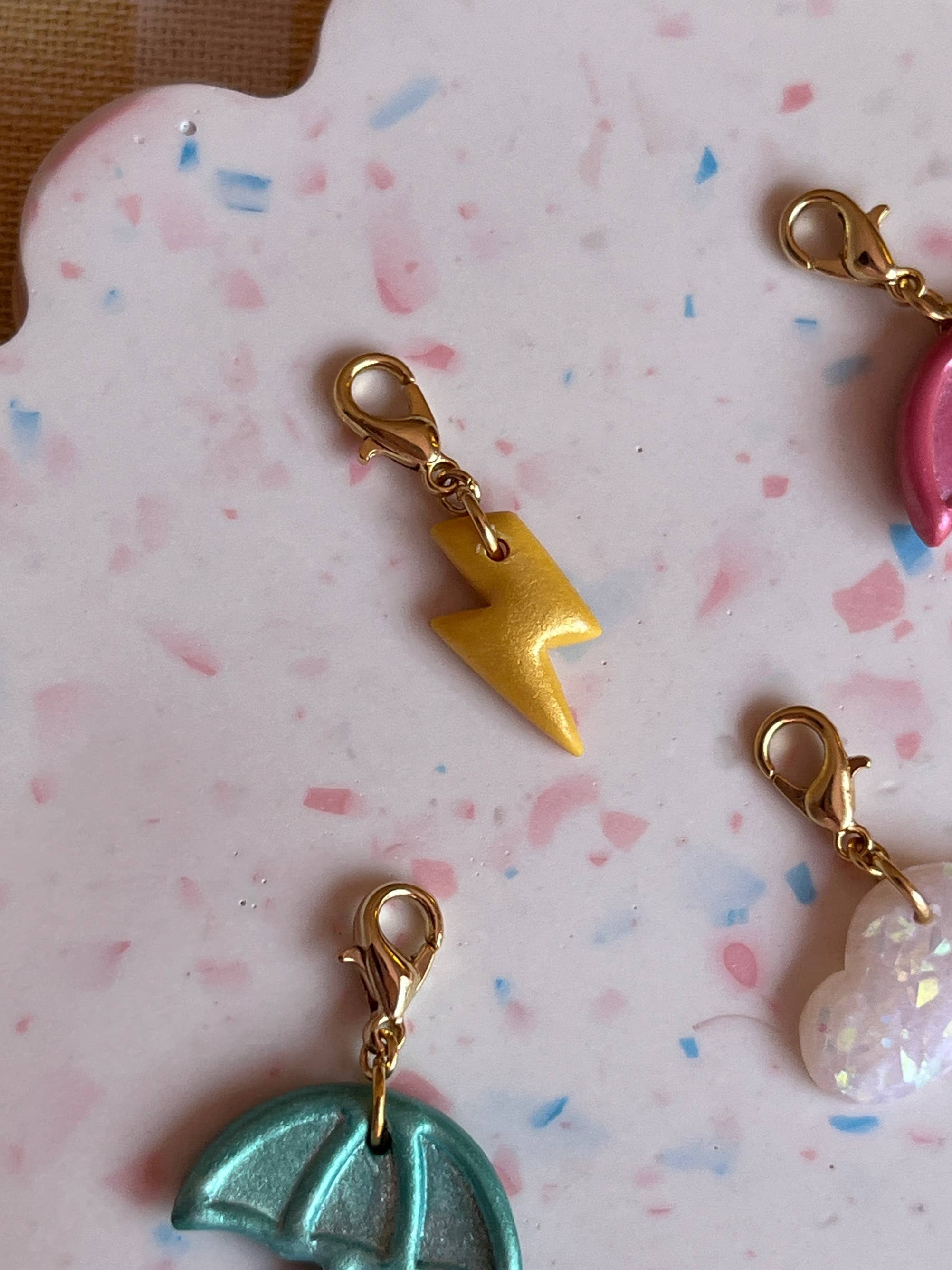 REMOVED BRAND - Wholesale Individual Charm/Pendant - Lightning Charm For Bracelets & Necklaces | Gold Plated0