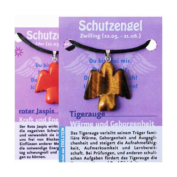 JOJO Geschenke - Wholesale Individual Charm/Pendant - Gemstone Guardian Angel In Wooden Display0