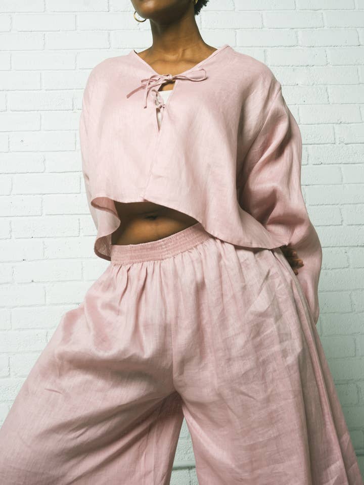 Calças Lounge de Linho por atacado de Baby Be Good