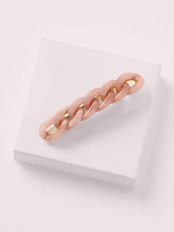 Cadena de Enlace de Mármol Horquilla Baguette - Champán para venta al por mayor de The Hair Edit