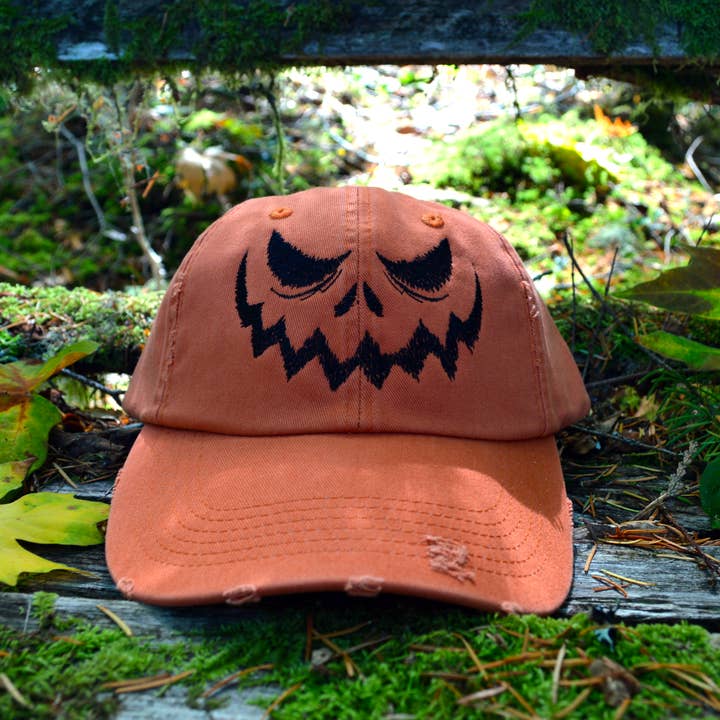 Thread By Dawn - Wholesale Baseball Cap - Unisex - Jack O' Lantern Embroidered Baseball Hat6