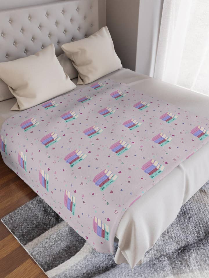 Dammpink Romance Readers Book Club-filt för wholesale av Live Inside Pages Shop