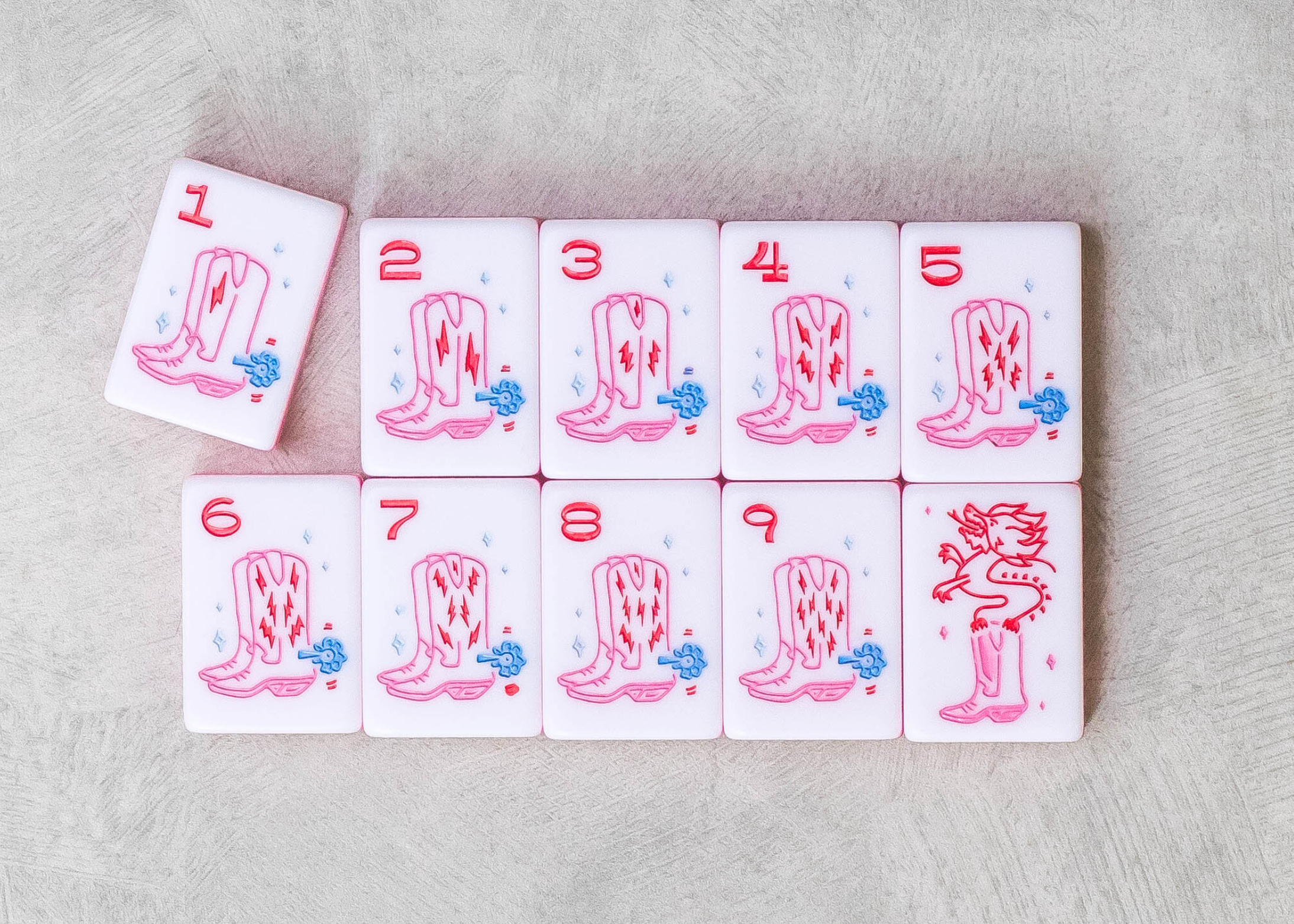Miss Mahjong - Wholesale Board Game - Miss Cowgirl: Mahjong Tile Set2