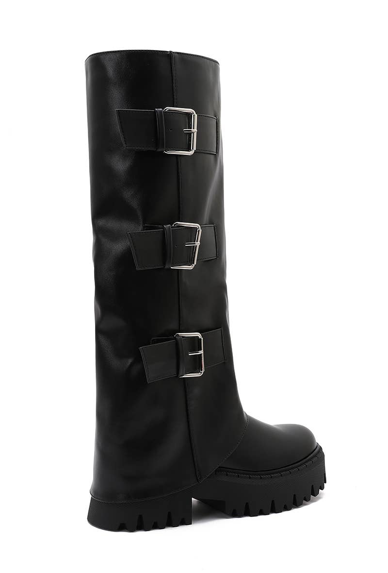 Joia Paris - Wholesale Booties - Women's - High boots with lug sole and triple straps WZ-1126