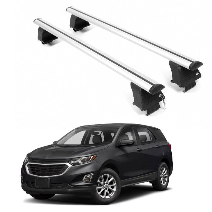 ERKUL Roof Rack Crossbars For CHEVROLET EQUINOX 2018-2024 Naked Roof Aluminum Silver for wholesale by Erkul Auto USA