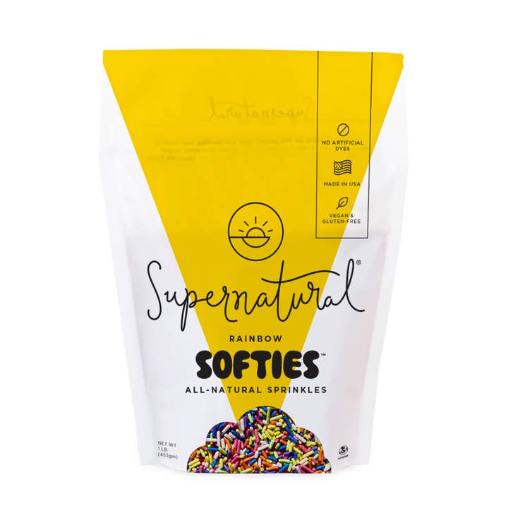 Dye-Free Rainbow Softies Sprinkles, 1LB Bag for wholesale by Supernatural