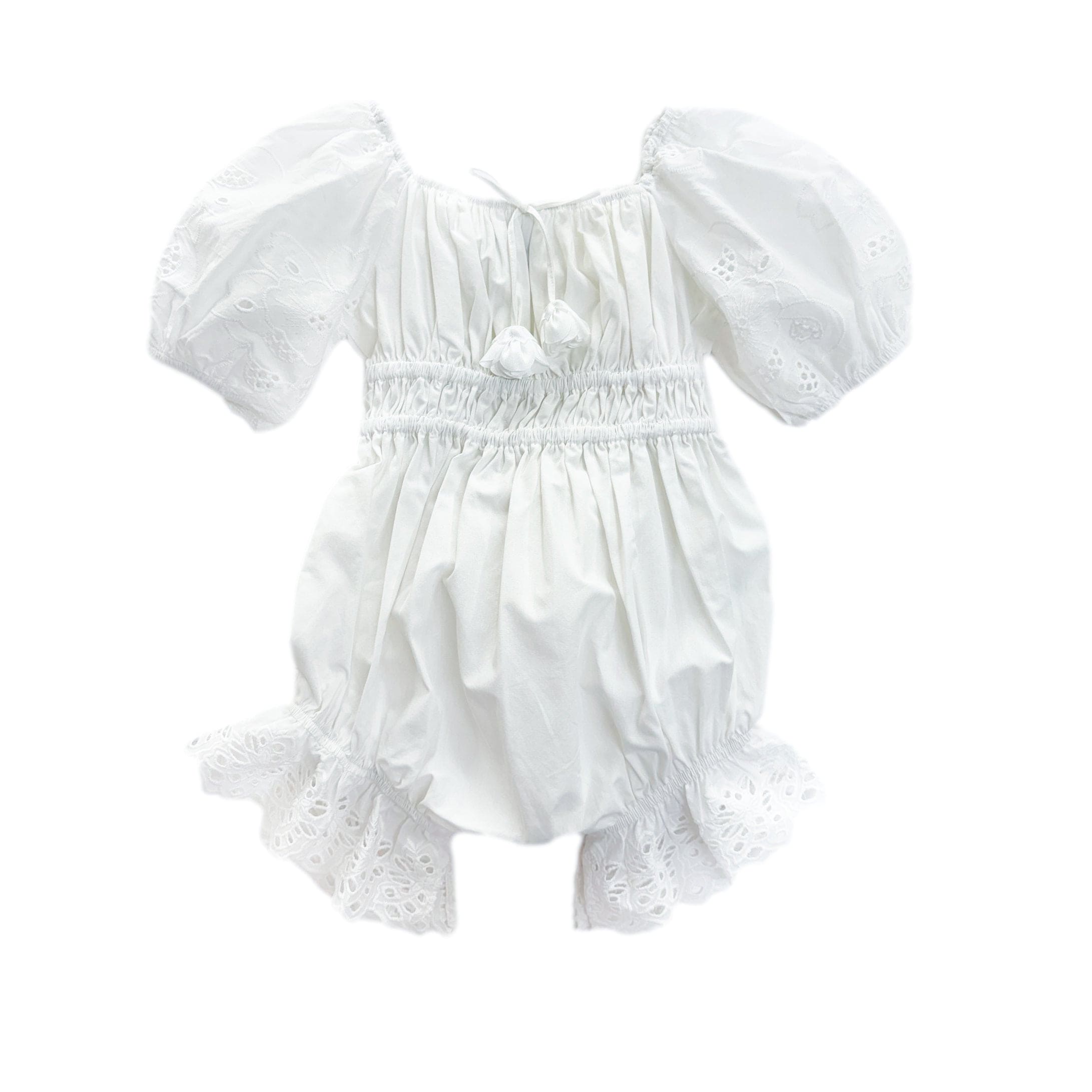 Petite Maison Kids - Vendita all'ingrosso Tutina (senza piedini) - Neonati - Pagliaccetto bianco in cotone Blanca