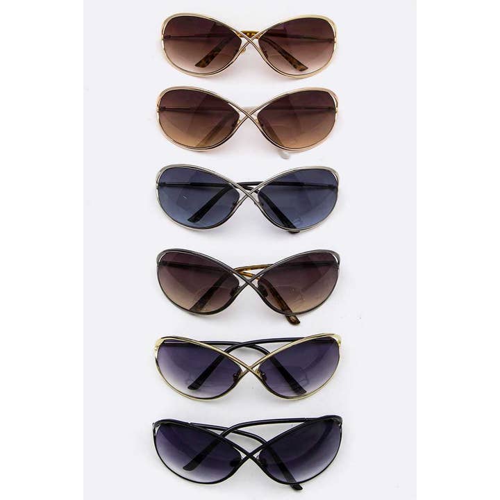Rope & Spurs - Venta al por mayor Gafas de sol - Mujer - Gafas de sol ovaladas Infinity Frame