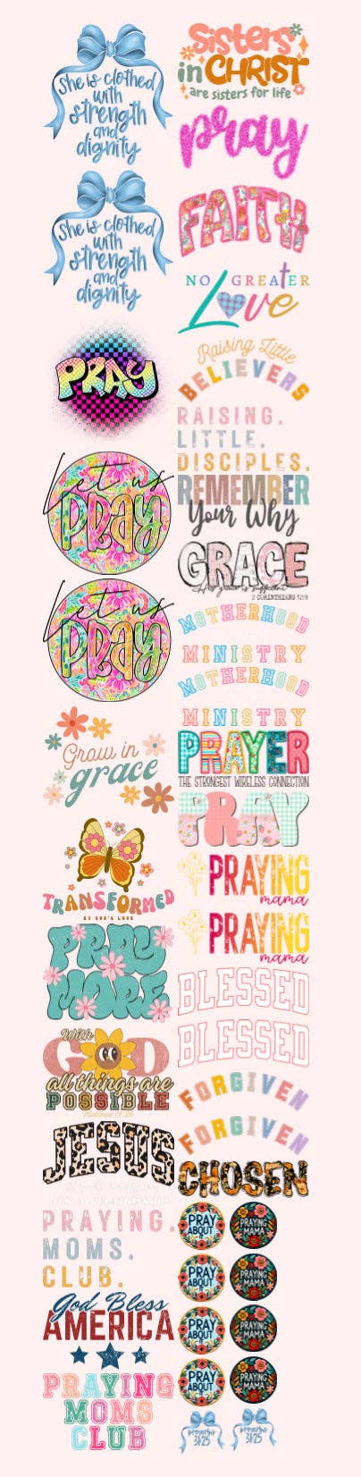 Simple Tymes - Wholesale Sublimation Transfer - Faith Based 120 Inch Gang Sheet0