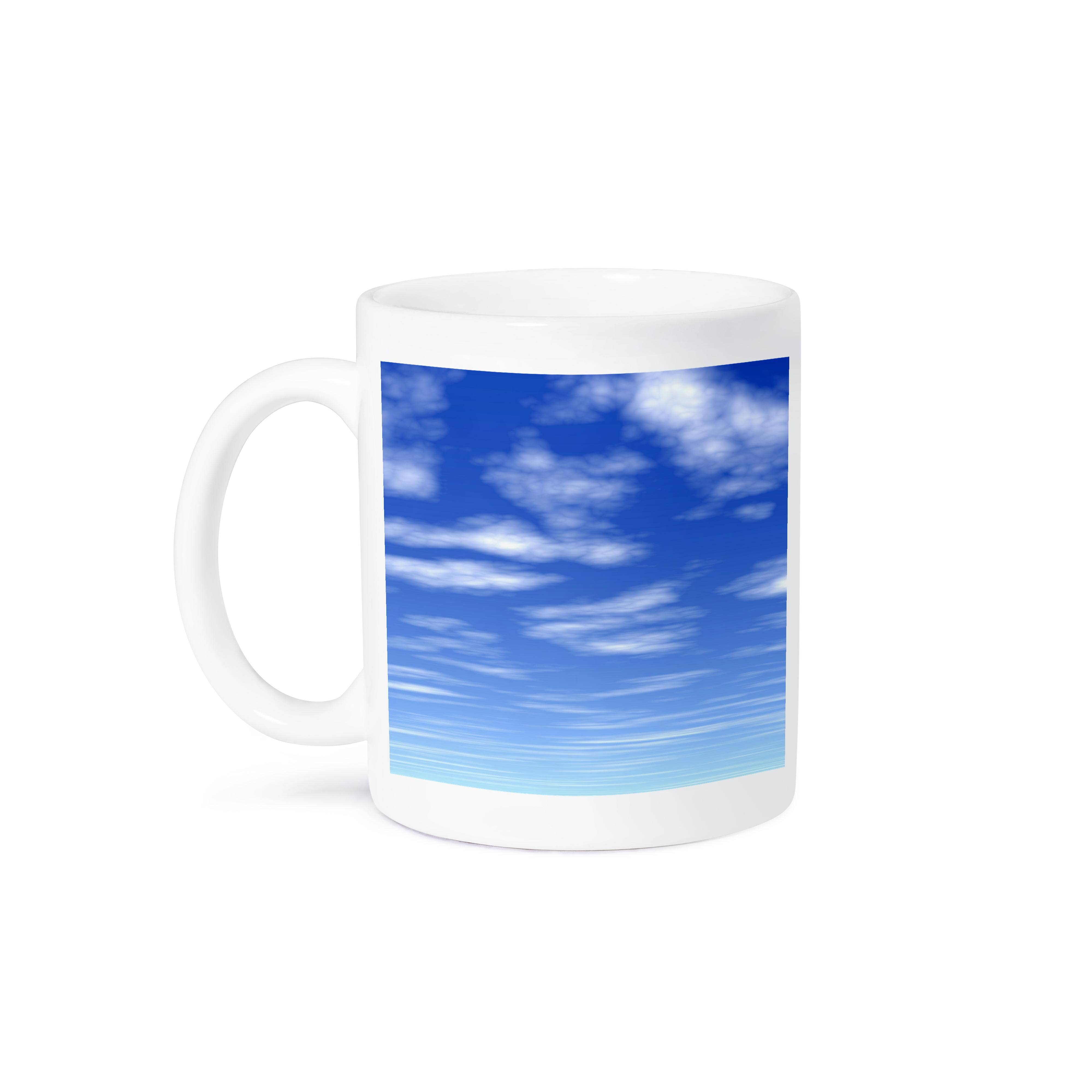 3dRose - Wholesale Coffee Mug - 3dRose, Pretty Bright Blue and White Cloudy Sky, Mug8
