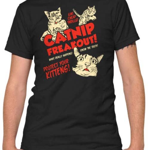 Boredwalk – wholesale T-shirts med screentryck – Herr – Mäns Catnip Freakout T-shirt2