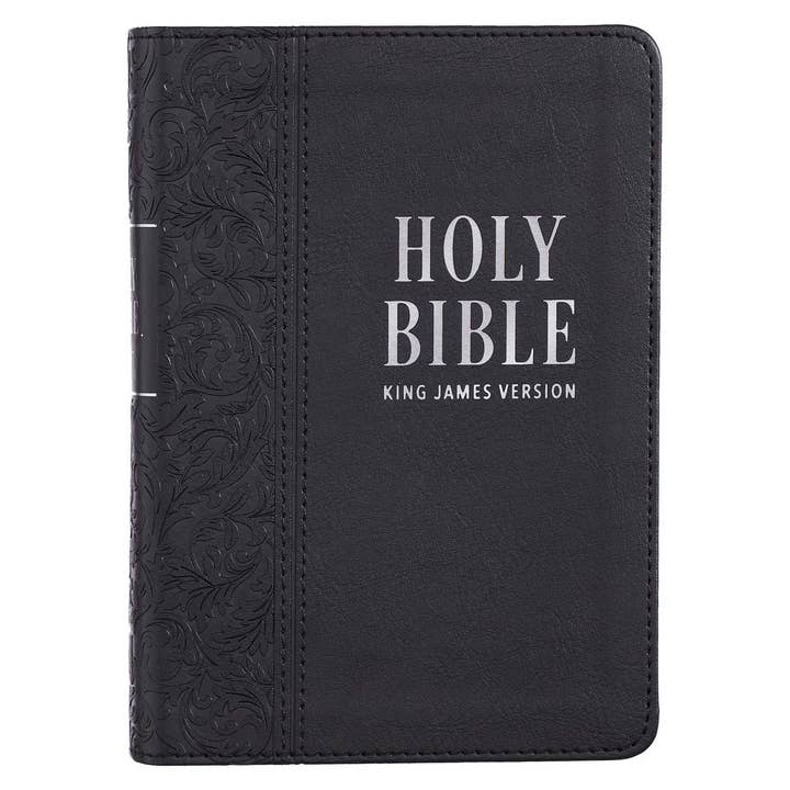 Christian Art Gifts - Wholesale Religion - KJV Bible Compact LP Faux Leather, Black