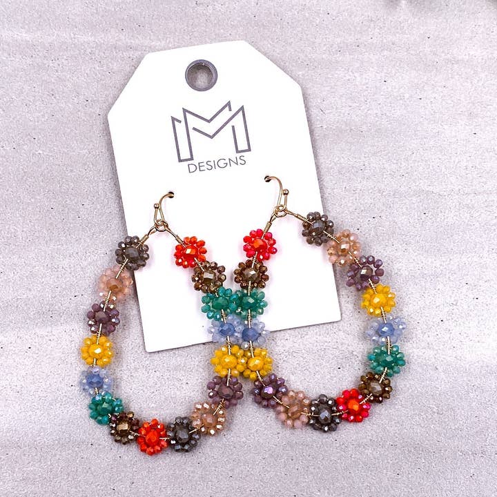 Flora Earrings - Light Multi for wholesale by MM Designs