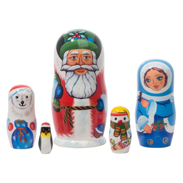 Boneca de Natal Polar 5pc/5" por atacado de Golden Cockerel
