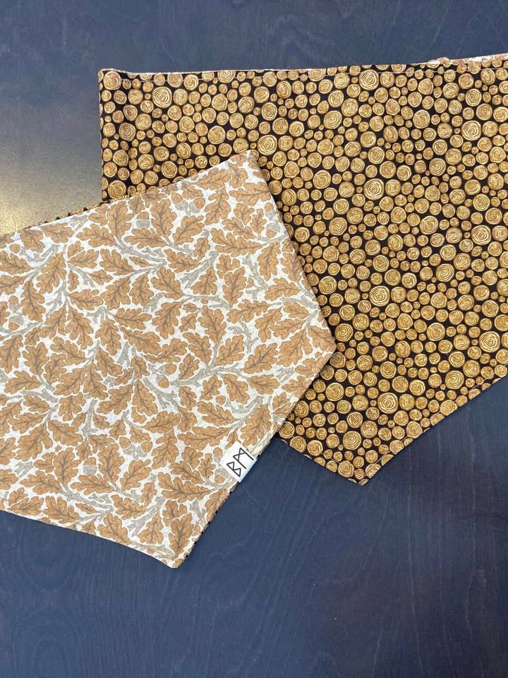 Woods Reversible Pet Bandana for wholesale by Bleu Malice