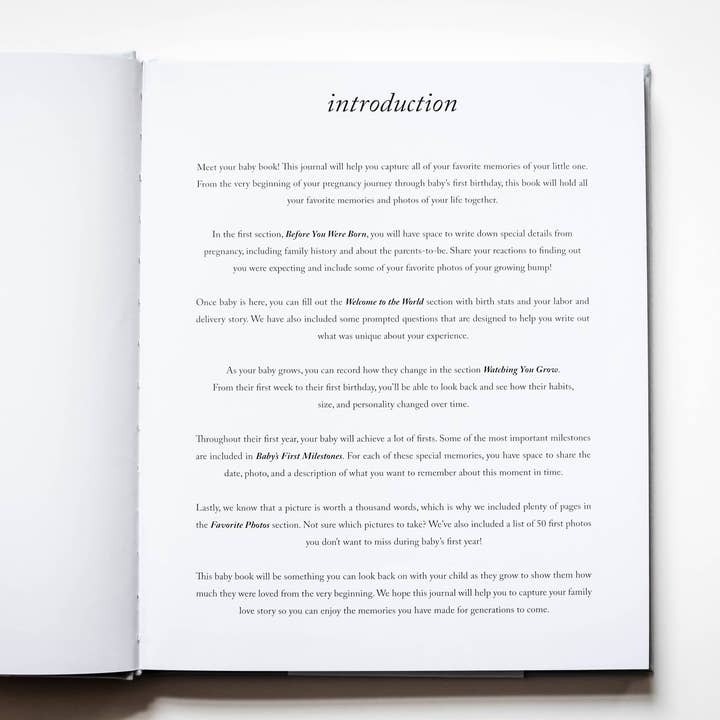 Duncan & Stone Paper Co. - Wholesale Memory Book - Kids & Baby - Baby's First Year Memory Book & Photo Album | Mother's Day4