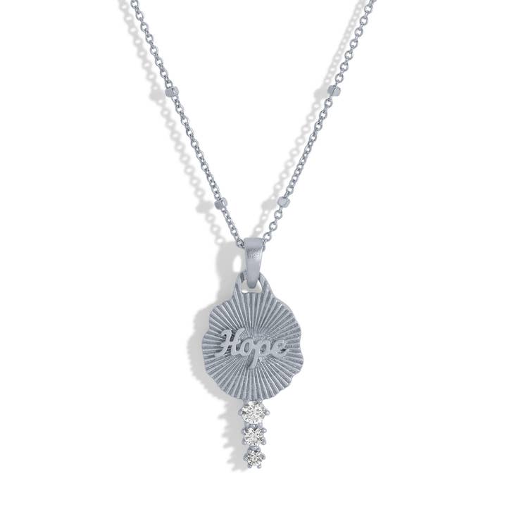 Silver Key of Hope Necklace for wholesale by JOY DRAVECKY JEWELRY