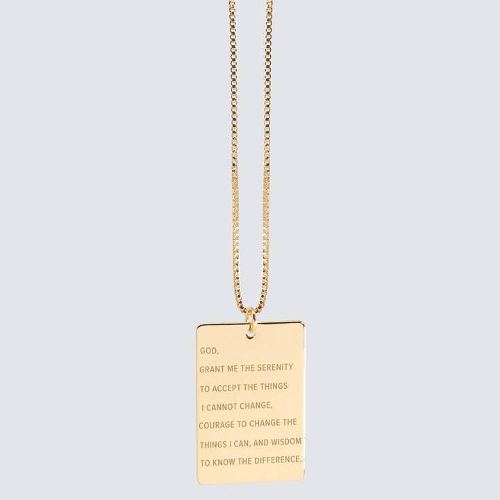 The Giving Keys - Vente Colliers à pendentif - Collier avec pendentif prière de sérénité4