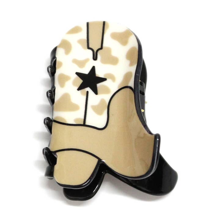 MINI HAARCLIP COWGIRL LAARS MET DIERENPRINT voor wholesale door Girly