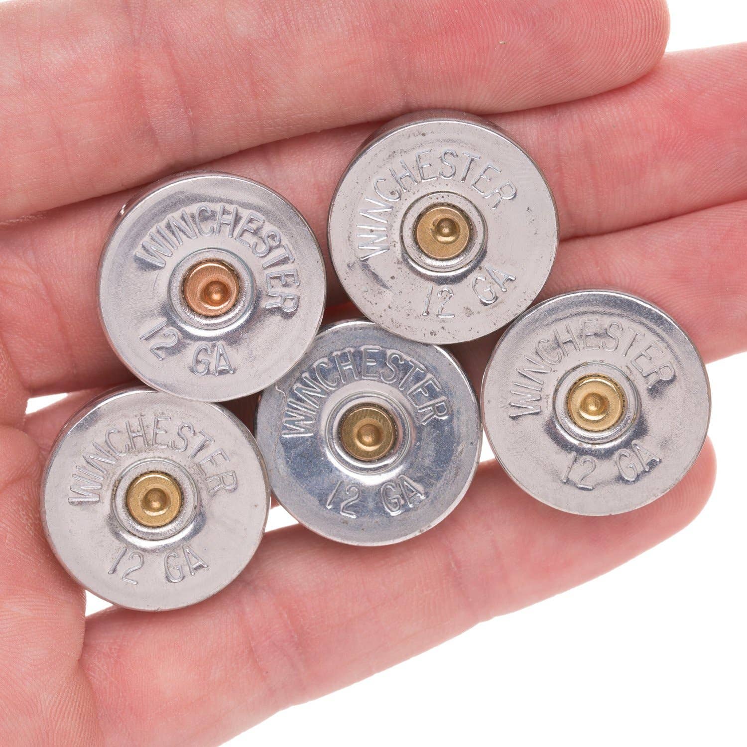 Lucky Shot - Wholesale Magnet - 12 Gauge Bullet Magnets - Nickel - 5 Pieces2