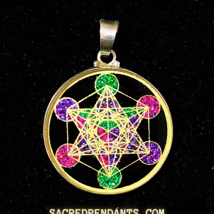 Sacred Pendants - Wholesale Individual Charm/Pendant - Metatron’s Cube -Sacred Geometry Gemstone Pendant0