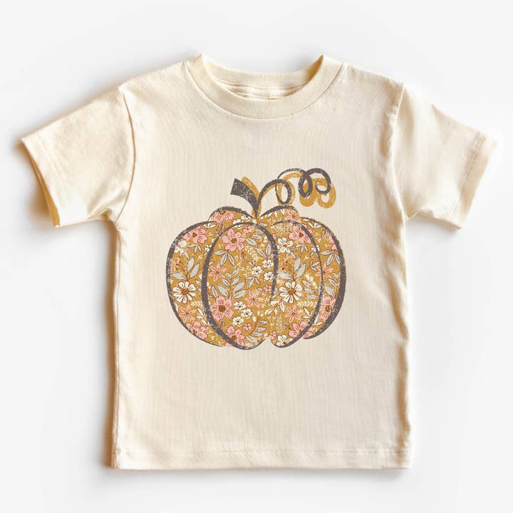 Pumpkin Fall Shirt for Toddler Graphic Tee for Kids for wholesale by P E T I T R U E
