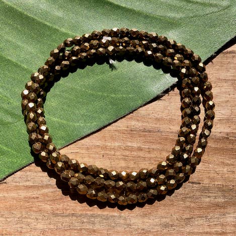 Vintage Copper Tone Faceted Glass Beads for wholesale by Bead Goes On