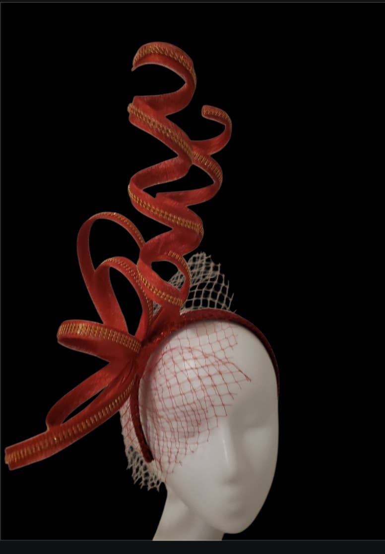 Rehoboth Hats - Wholesale Fascinator Hat - Women's - The Derby Charm Twist Sinamay fascinator9