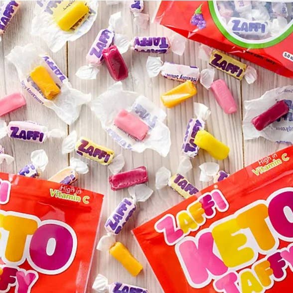 Zolli Candy, The Clean Teeth Candy - Wholesale Taffy - Zaffi Zero Sugar KETO Taffy - 1.6oz Pouch1