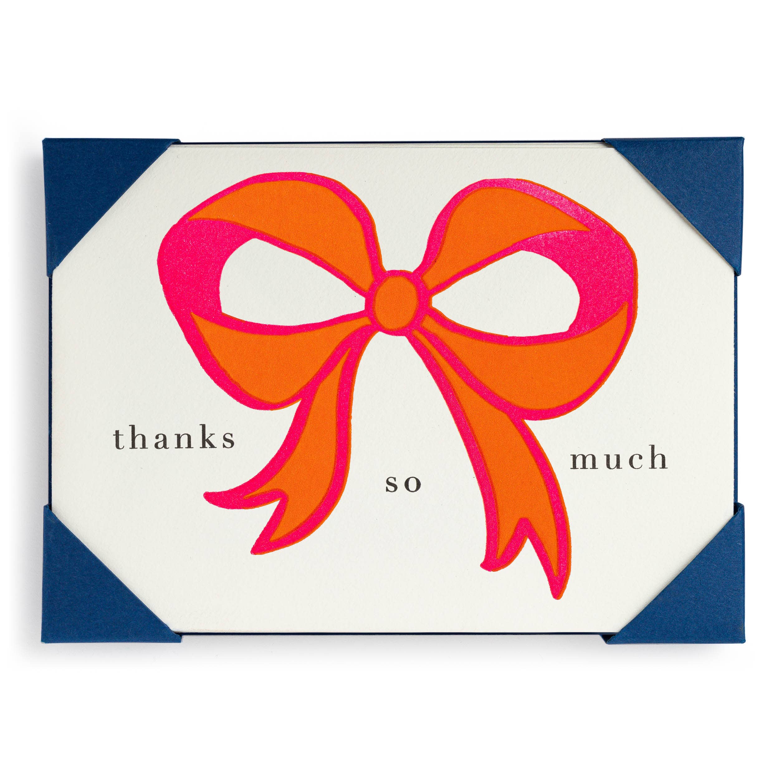 Archivist Gallery | UK - Wholesale Thank You Card - Thank You So Much Bow | Small Cards | 5-Pack0