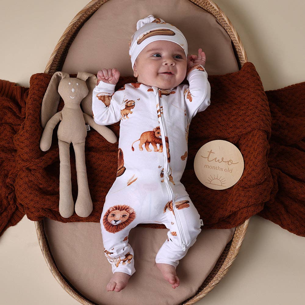 Snuggle Hunny - Wholesale Sleepsuit - Baby - Lion Organic Snugglesuit Convertible Romper5