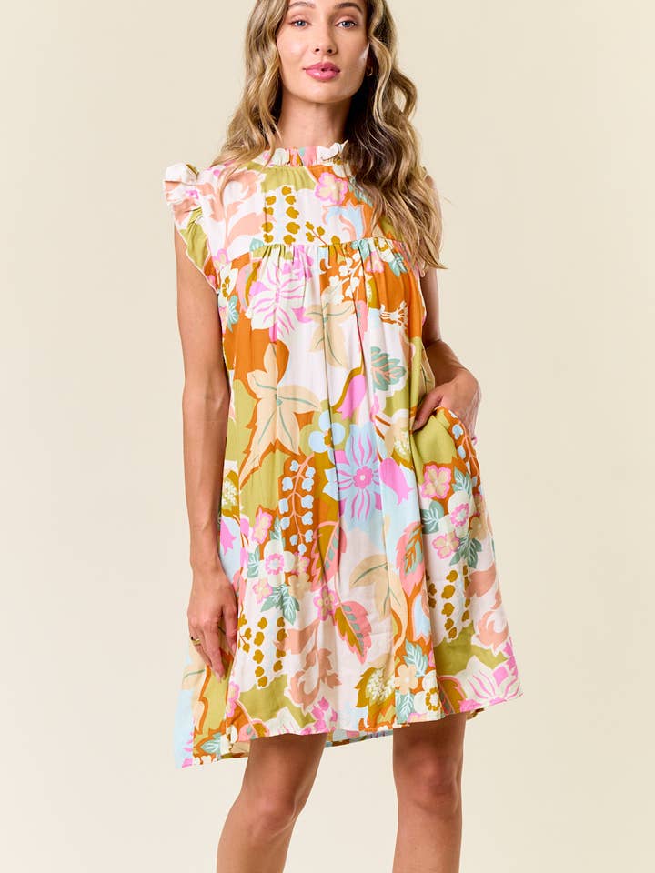 LMD5714-Never Felt So Good Floral Dress for wholesale by lovely melody