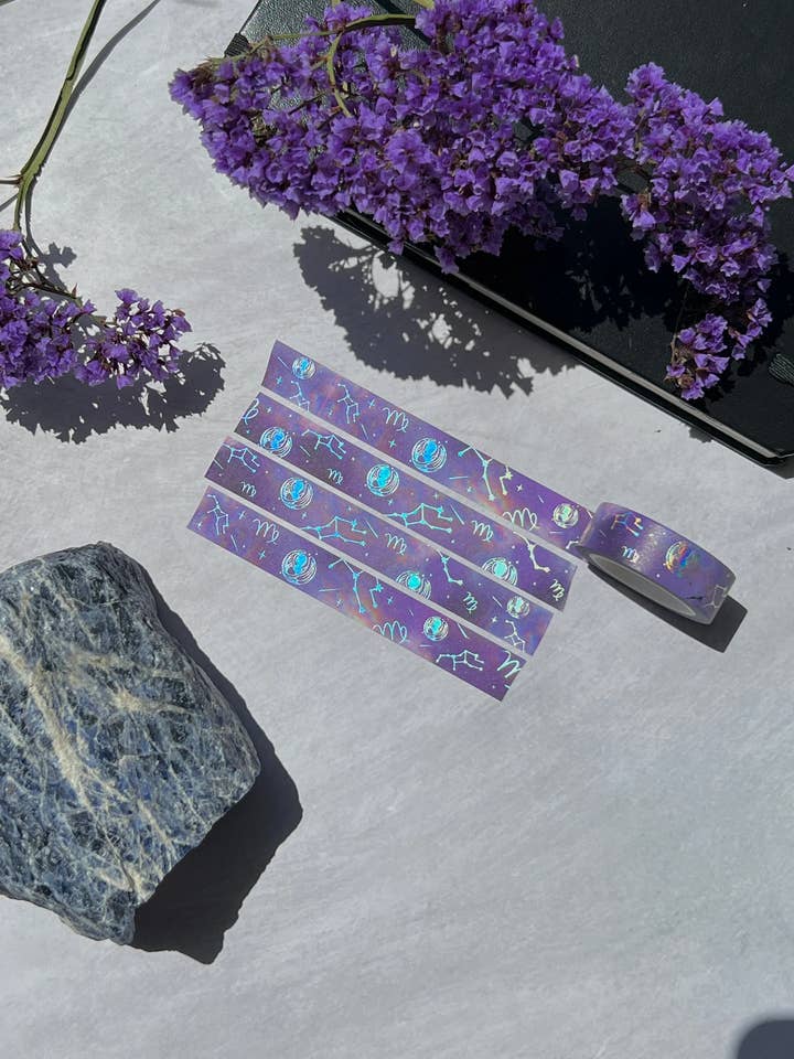 Cinta washi holográfica Zodiac Virgo para venta al por mayor de Arch Michael