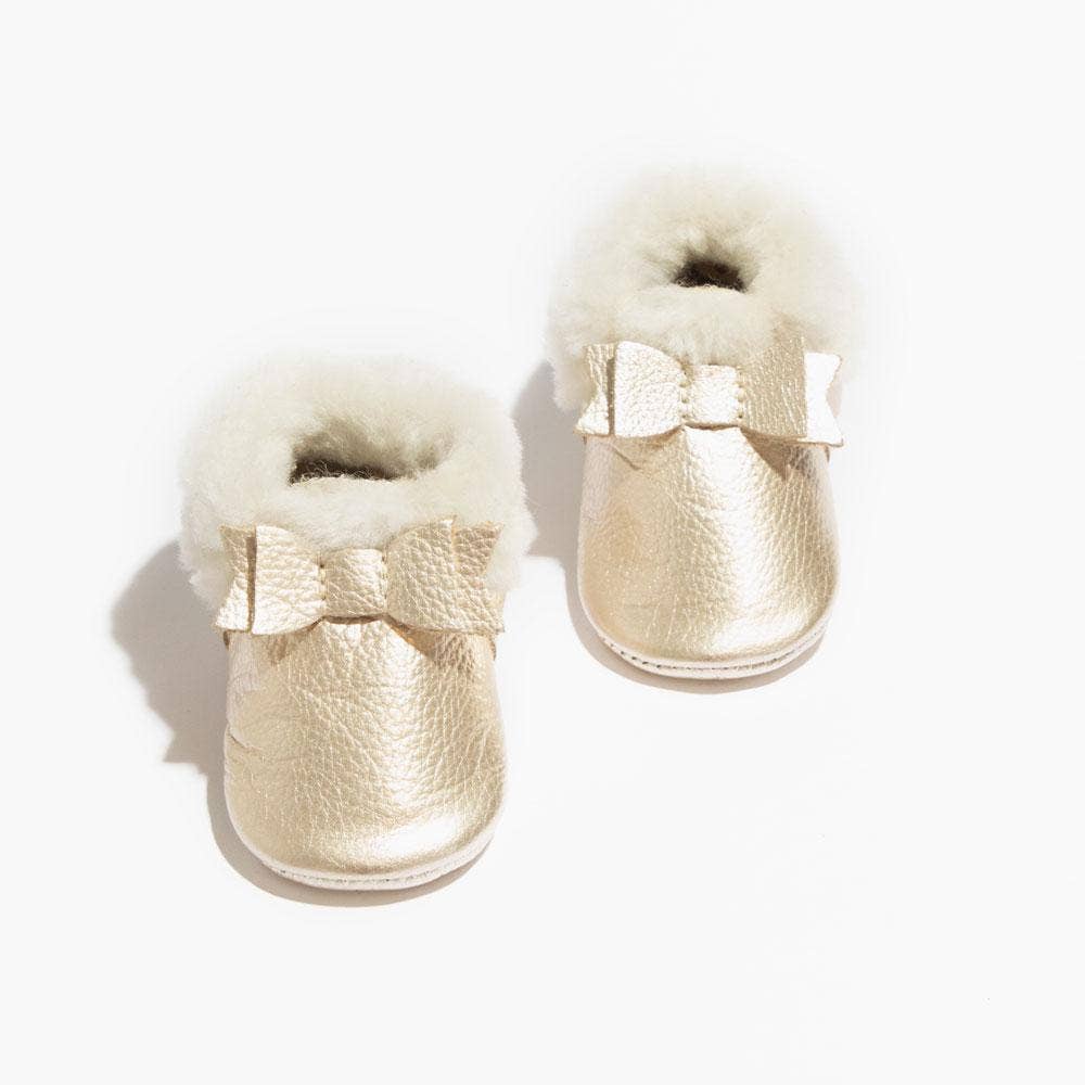 Freshly Picked – wholesale Stövletter – Baby – Platinum Shearling Bow Babysko